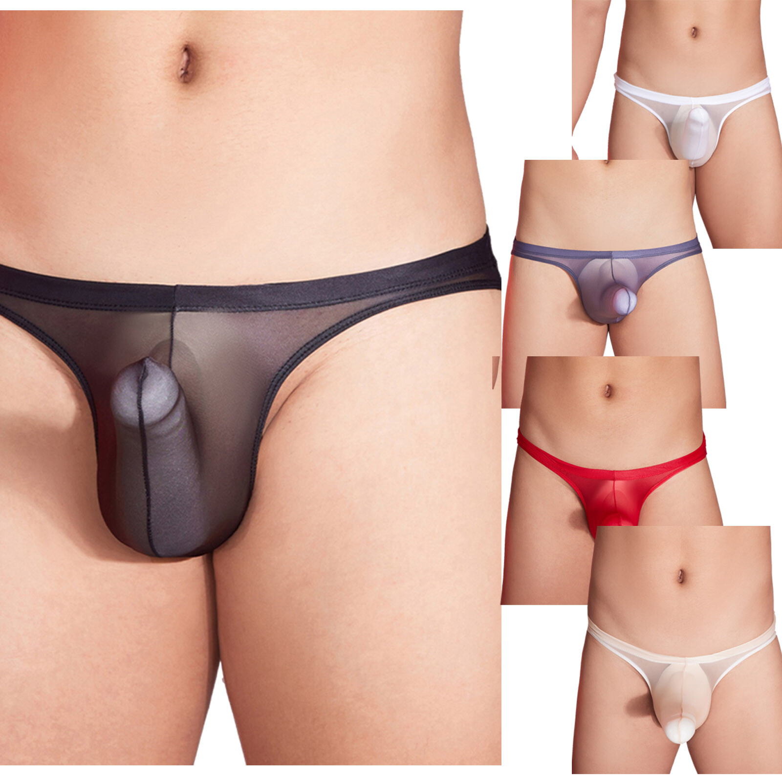 Mens Sexy Lingerie Bikini Underwear Underpants Stretchy Brief See-Through Mesh❤