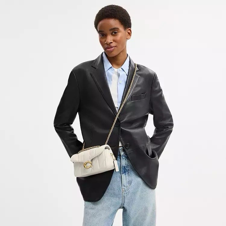 NWT COACH CP149 Tabby Shoulder Bag 20 Quilting nappa Leather Chalk