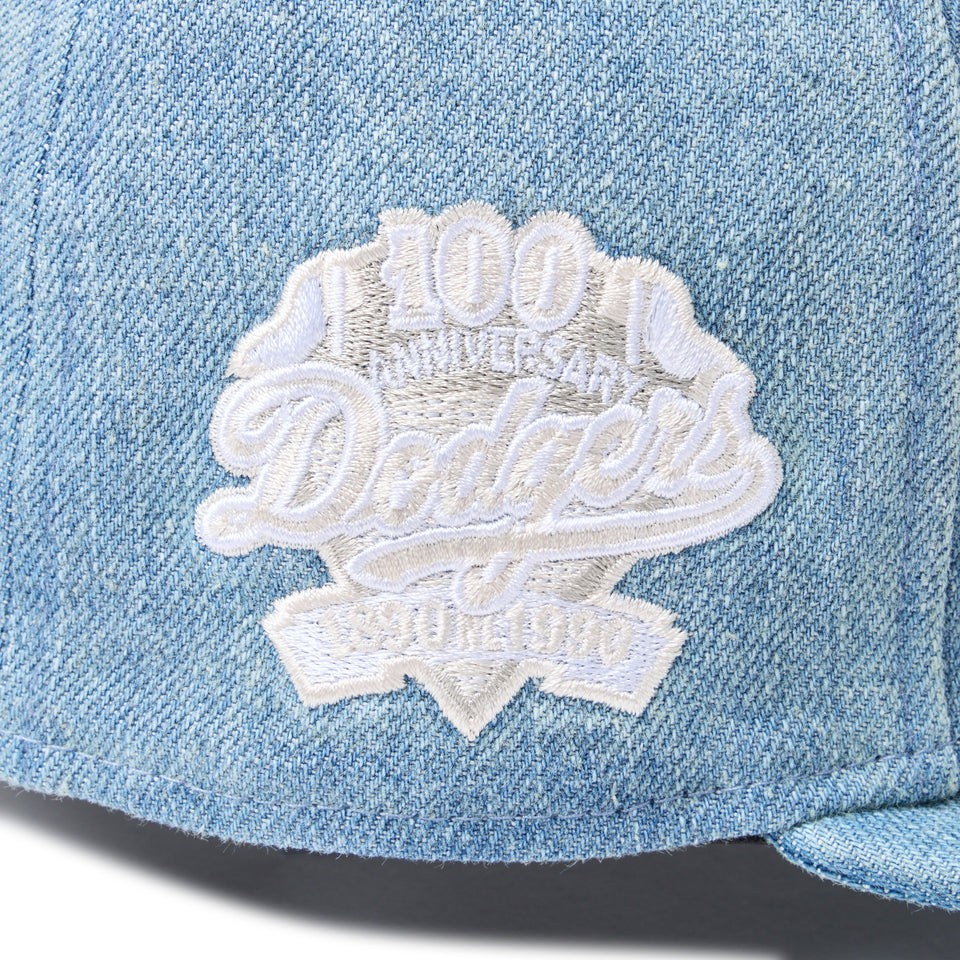 New Era 59FIFTY Distressed Denim Cap Side Patch LA Los Angeles Dodgers 14745174