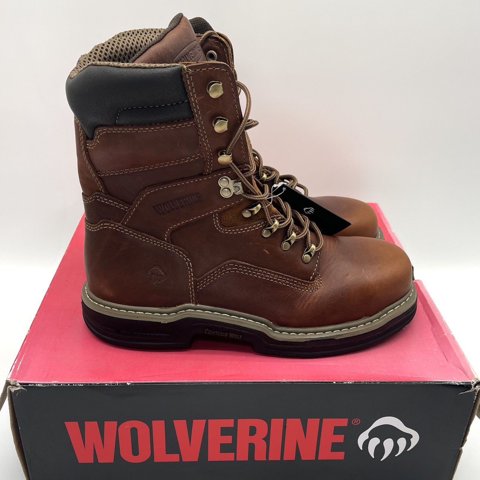 Wolverine Boots Men’s Sz 8 Extra Wide Steel Toe Raider Work Boot Leather EH NEW