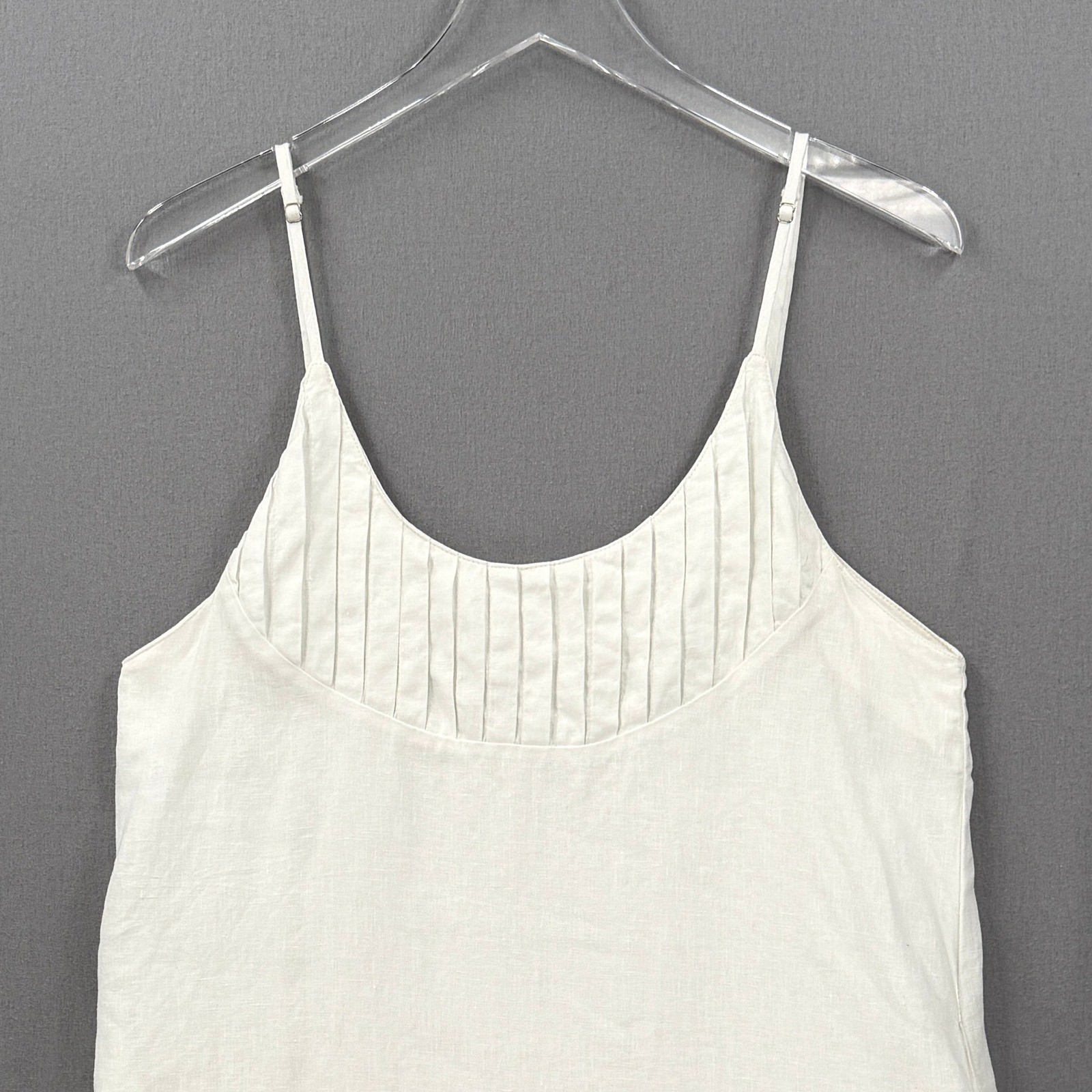 RESET by Jane Linen Mini Dress Womens Medium White Casual Travel Beach Pool