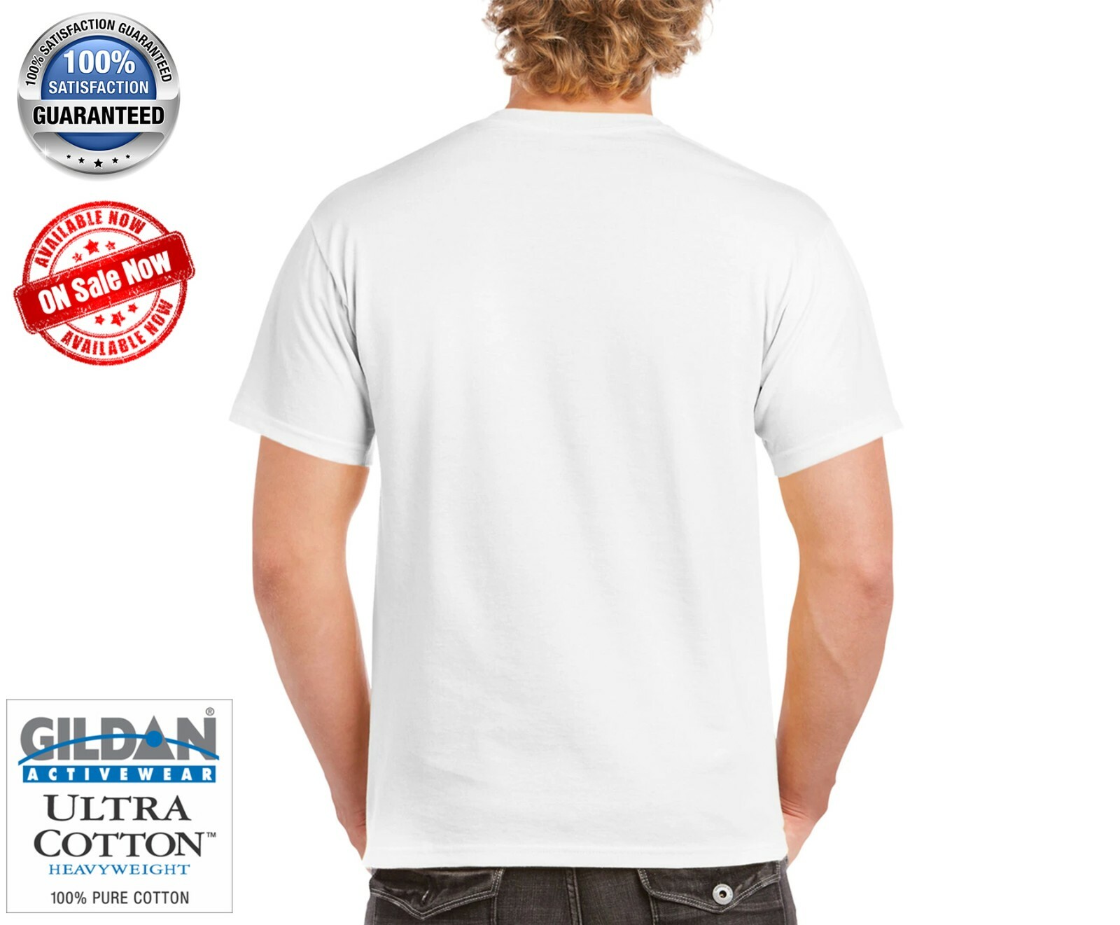 Custom Printed T-Shirts Gildan 100% Heavy 5.3oz Cotton S/M/L/XL
