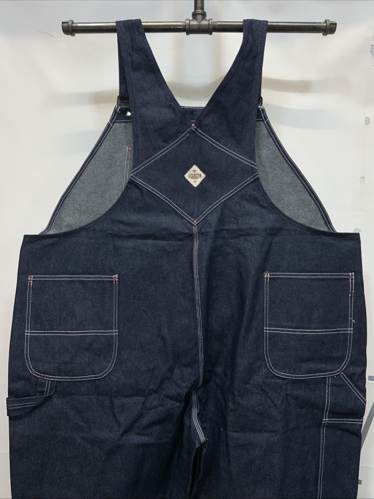 Mens Big Mac NWOT Denim Jeans Carpenters Bib Overalls Size 56X28. 000055