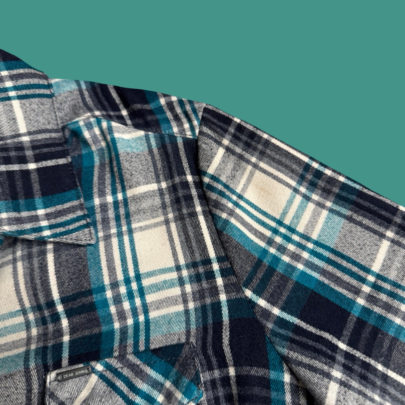Dear John Womens Flannel Shirt Medium Plaid Pearl Snap Western Anthropologie