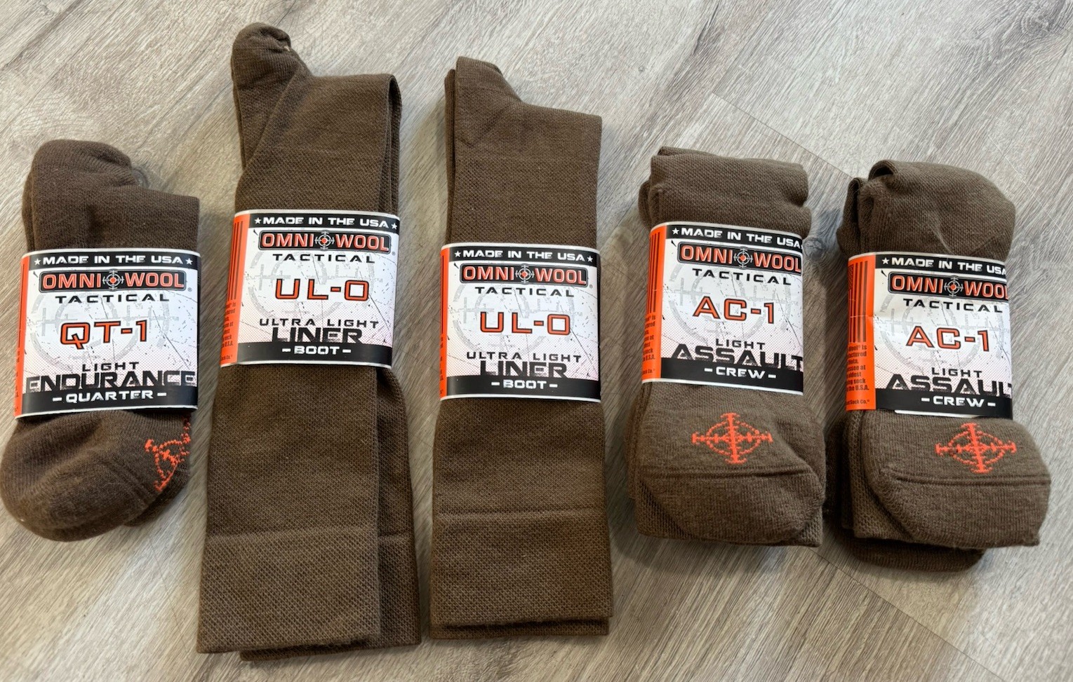 Lot Of Omni Wool Tactical Boot Socks Adults Size Medium New, 5 Pairs, Military