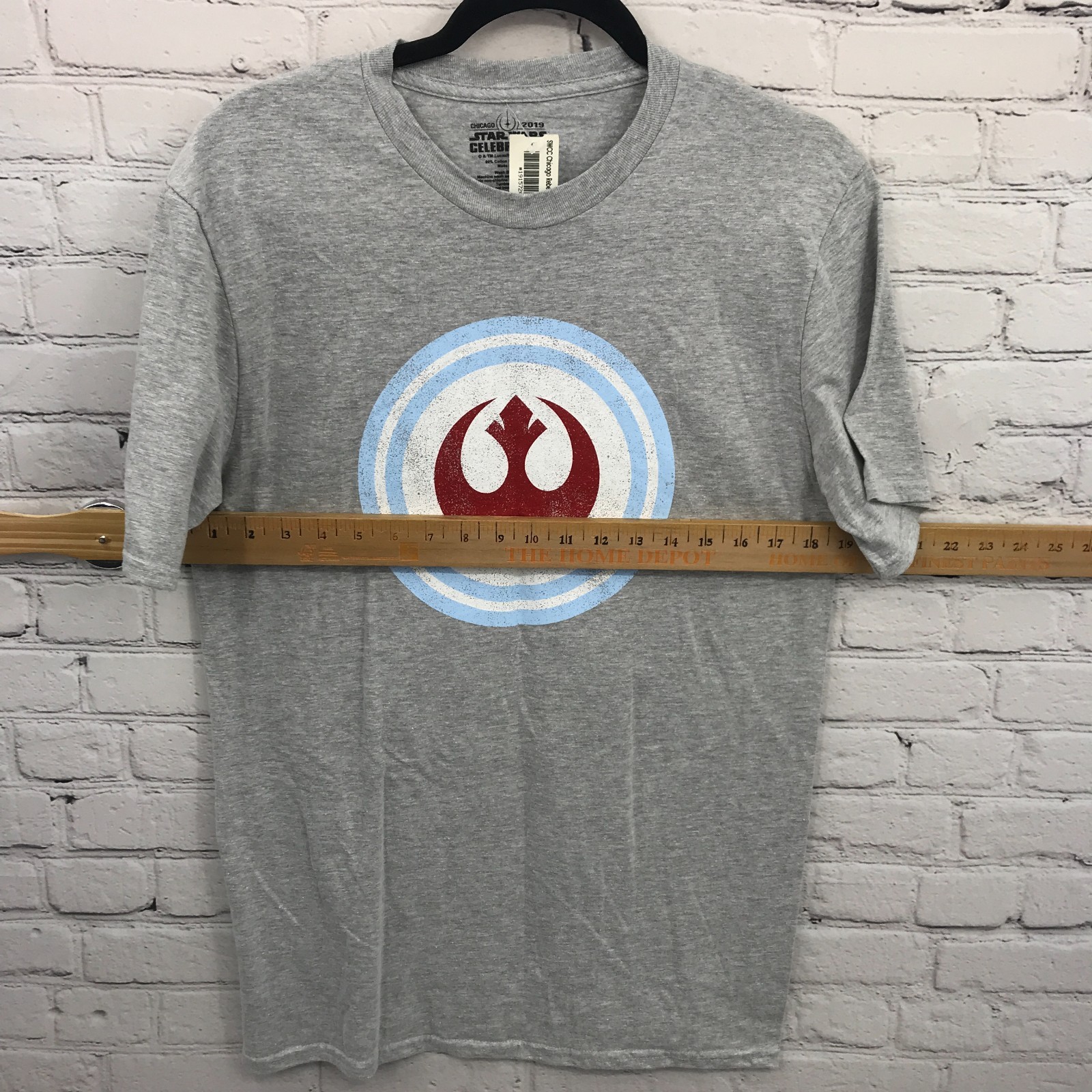 Star Wars Shirt Men Medium Gray Rebel Alliance Logo Celebration 2019 Chicago New