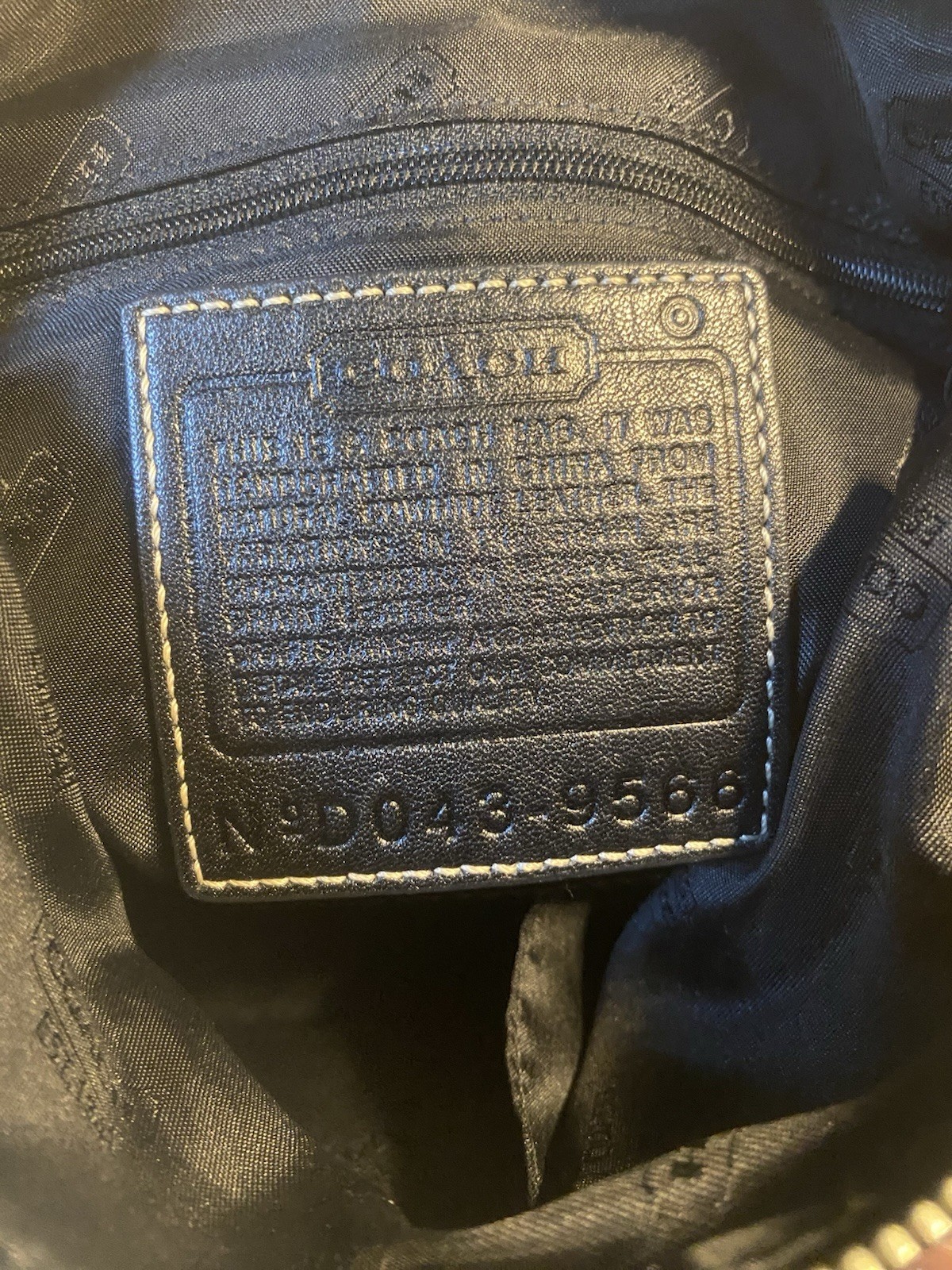 Coach Black Vintage Leather Demi Shoulder Bag Y2K