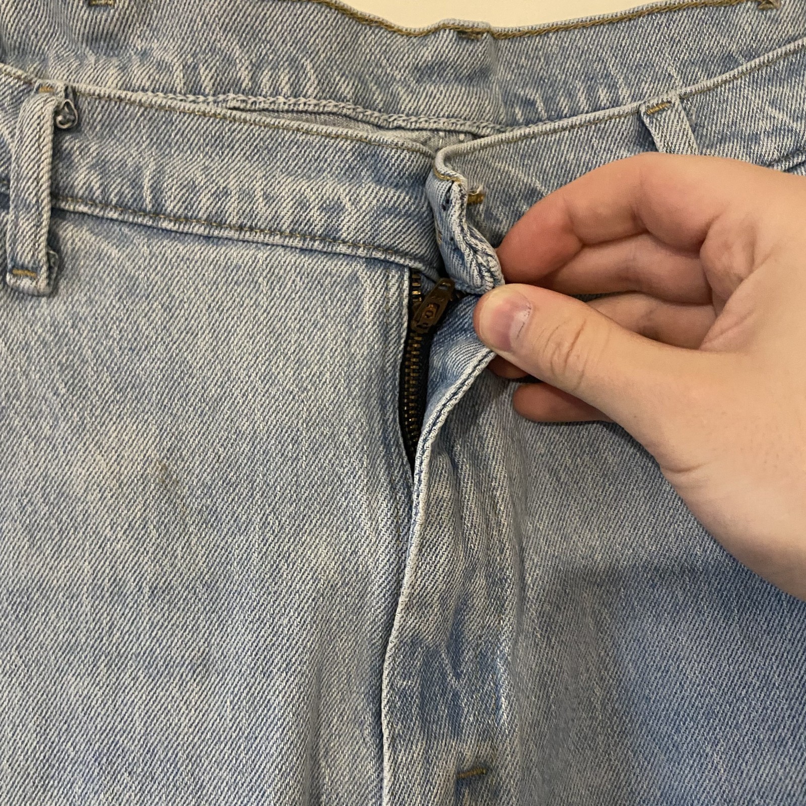 Wrangler Five Star Relaxed Fit Jeans Light Blue Stretch Denim 38W 30L 1097FXVVB