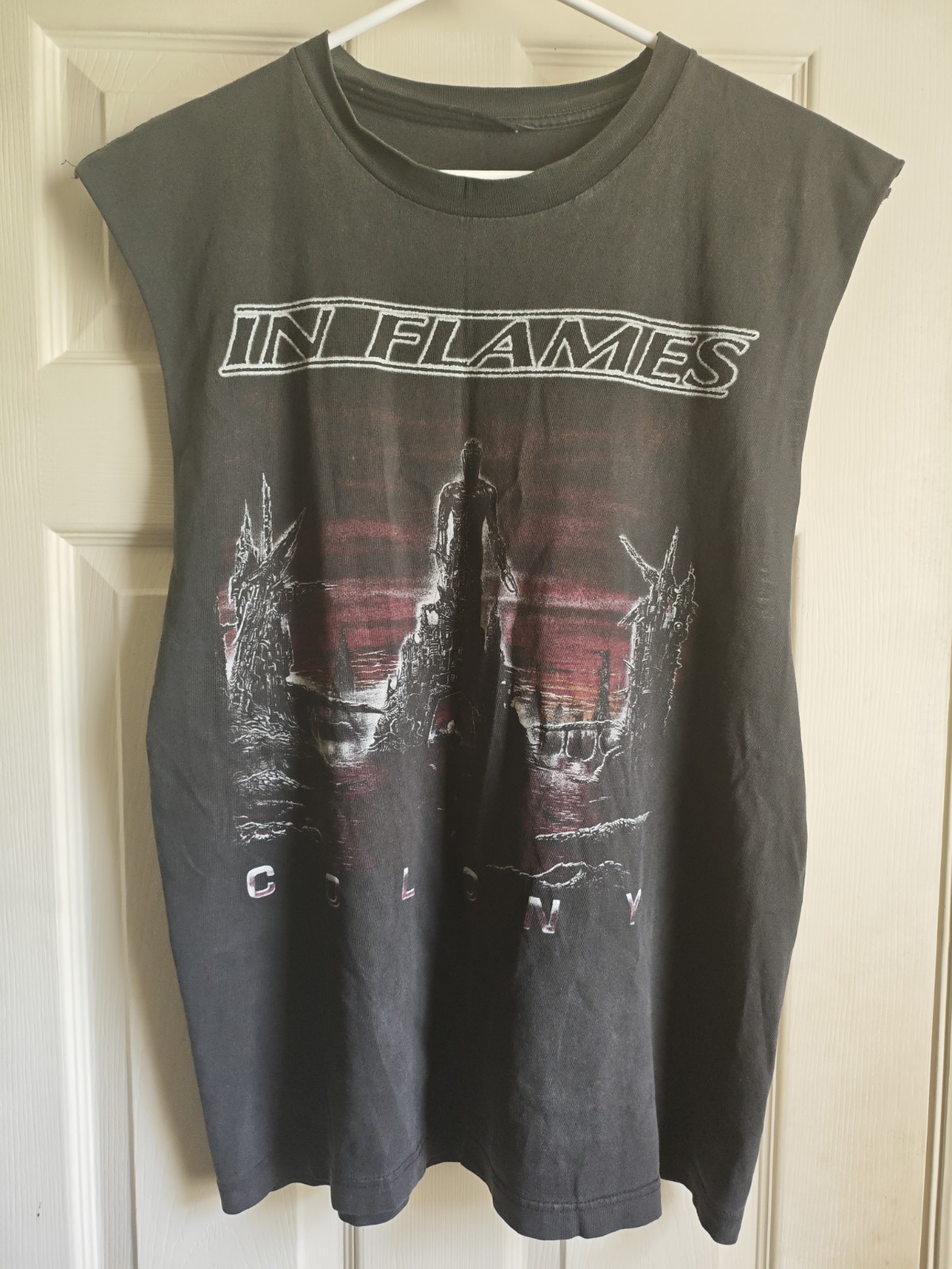Vintage Music-Sleeveless T-Shirts Lot Of 4- 1998 – 2003 INFLAMES – Size: Large