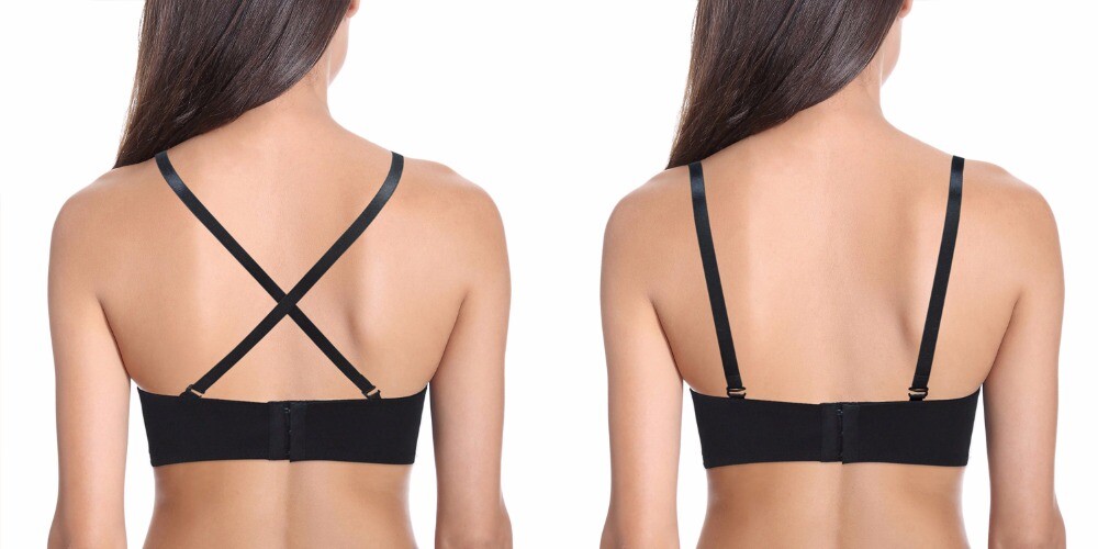 Strapless Convertible Underwire Multiway Padded T Shirt Push-Up Backless Bra