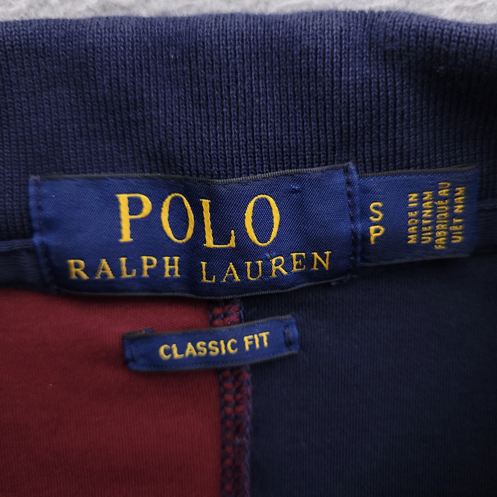 Polo Ralph Lauren Polo Shirt Mens Small Spellout Colorblock Classic Fit
