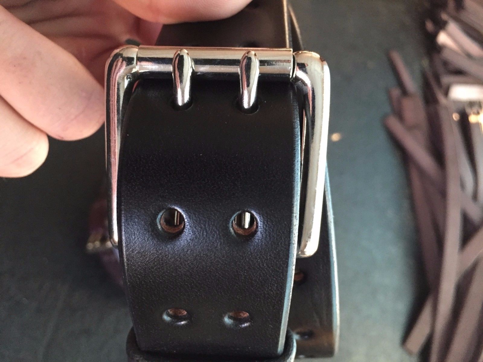 AMISH MADE WICKETT & CRAIG 1.5″ HEAVY DUTY REAL LEATHER WORK GUN HOLSTER BELT