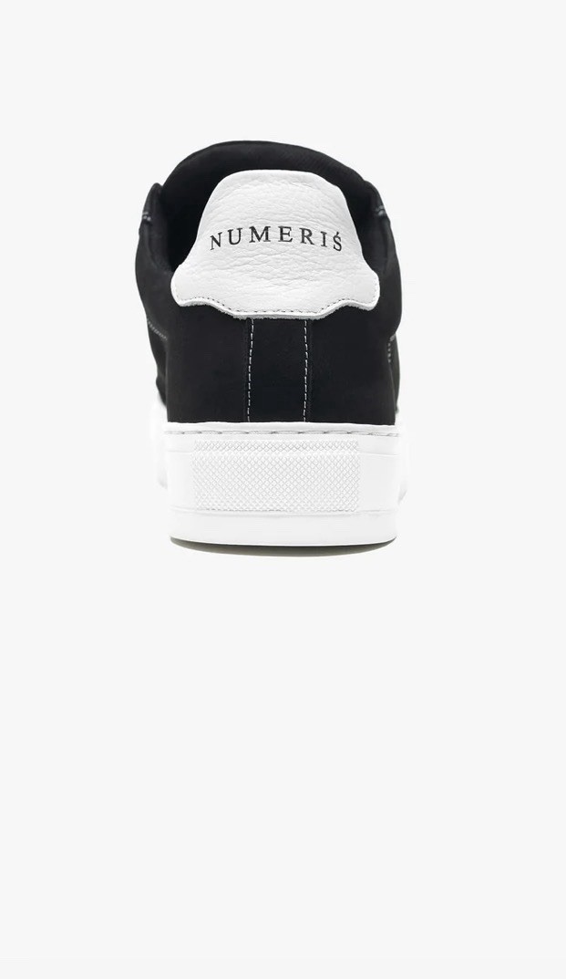 Numeris Men’s US 9 Black/White Suede Colorblock Lace-Up Sneakers New Box