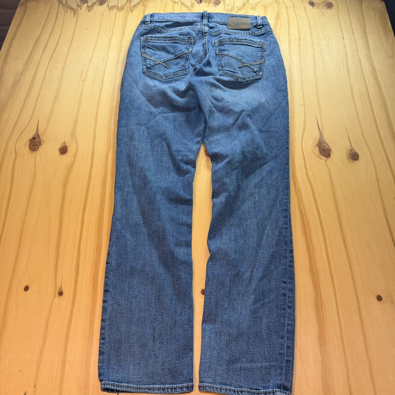 BKE Buckle Alec Jeans Mens 32×32 Blue Slim Straight Medium Wash Stretch Faded
