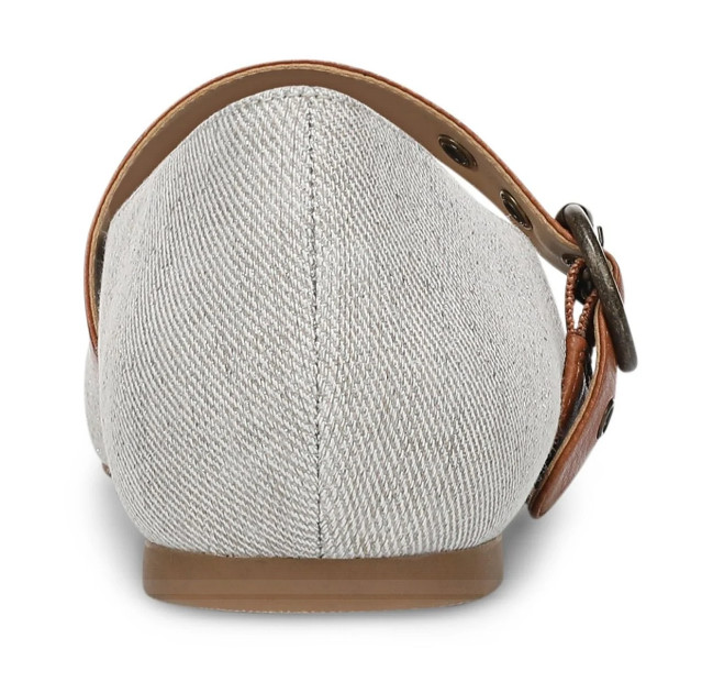 VIONIC Hattie Mary Jane Flat, Natural Canvas Gold