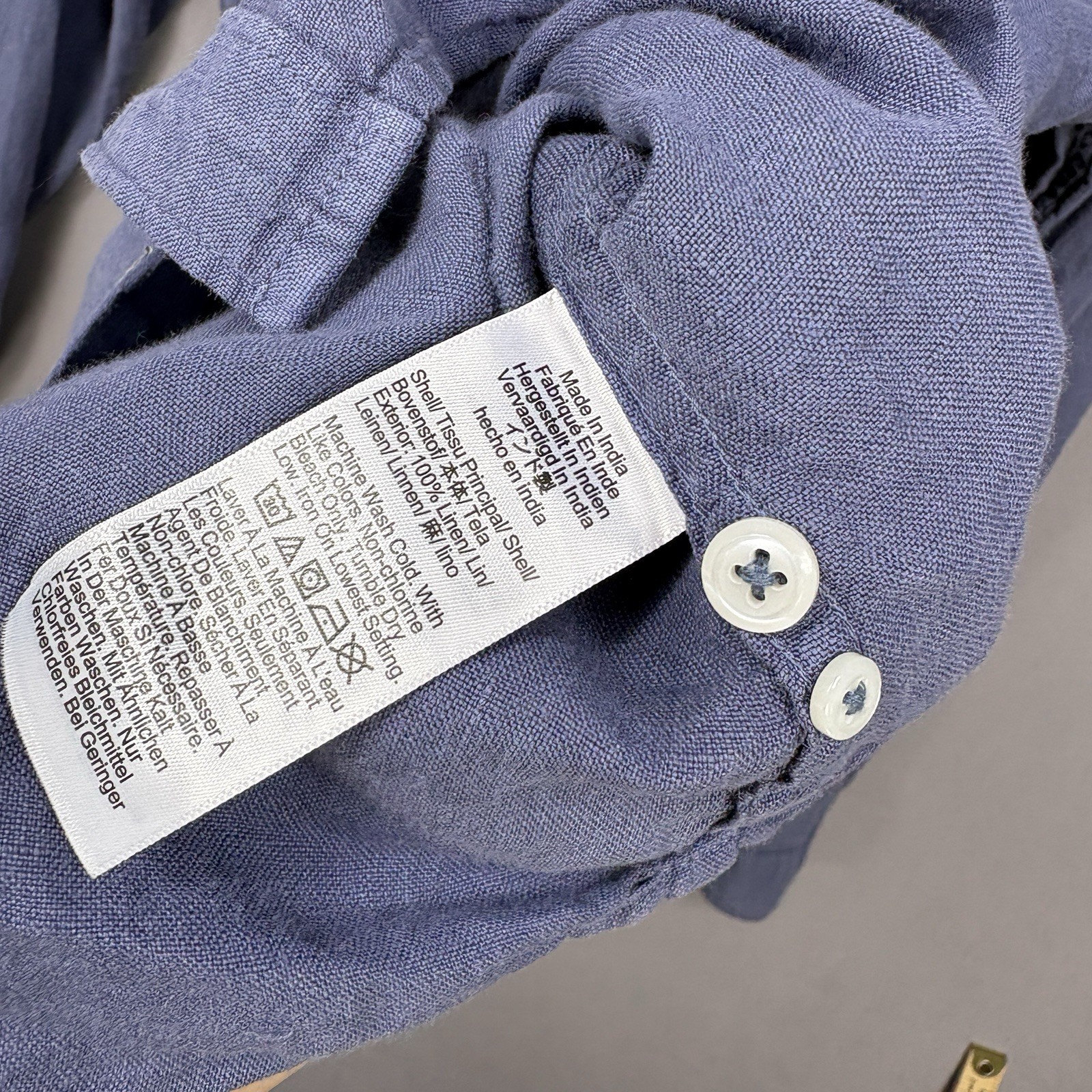J.Crew Baird McNutt Irish Linen Long Sleeve Shirt Classic M Tall Button Front
