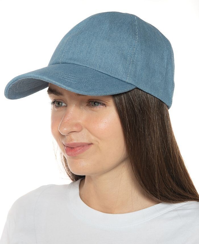 Jenni Washed Cotton Denim Women’s Baseball Cap Hat – Light Blue – Adjustable