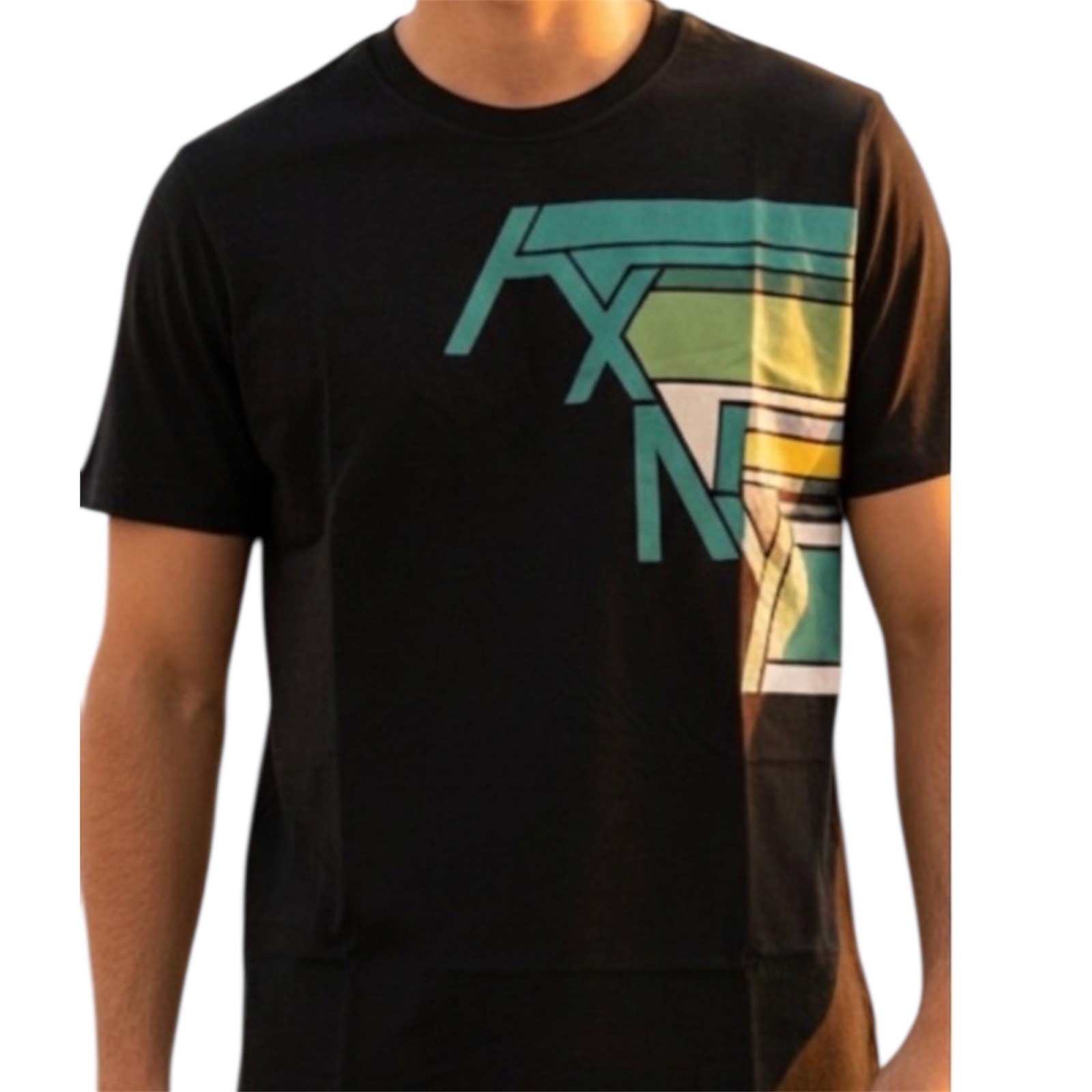 $50 ARMANI EXCHANGE Black AX-04 Short Sleeve Slim Fit Designer T-shirt NWT