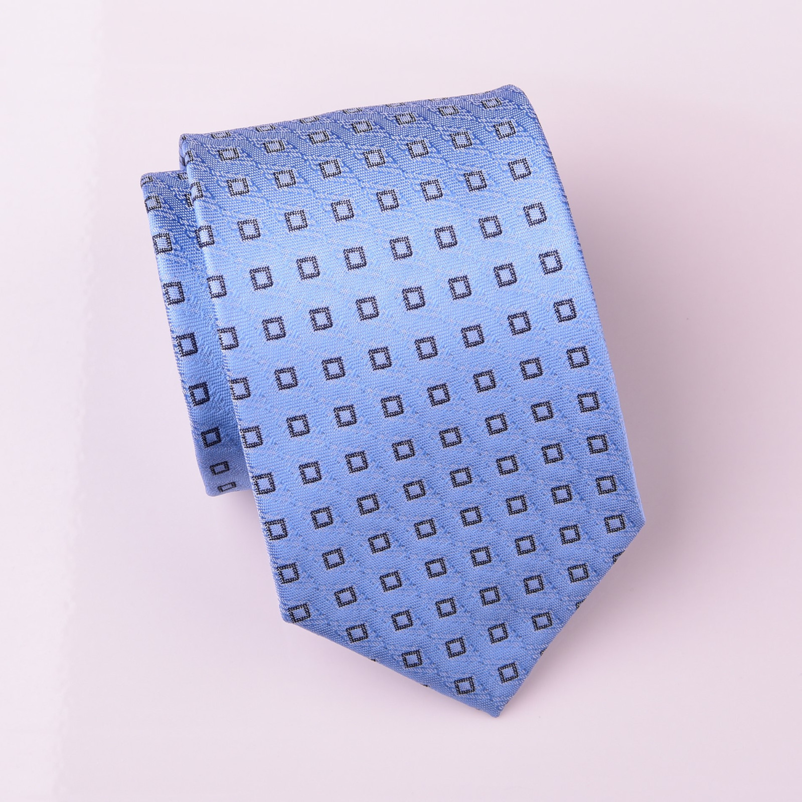 Blue Geometric Squares Classic Tie Mens 8cm Necktie Chemist Fashion