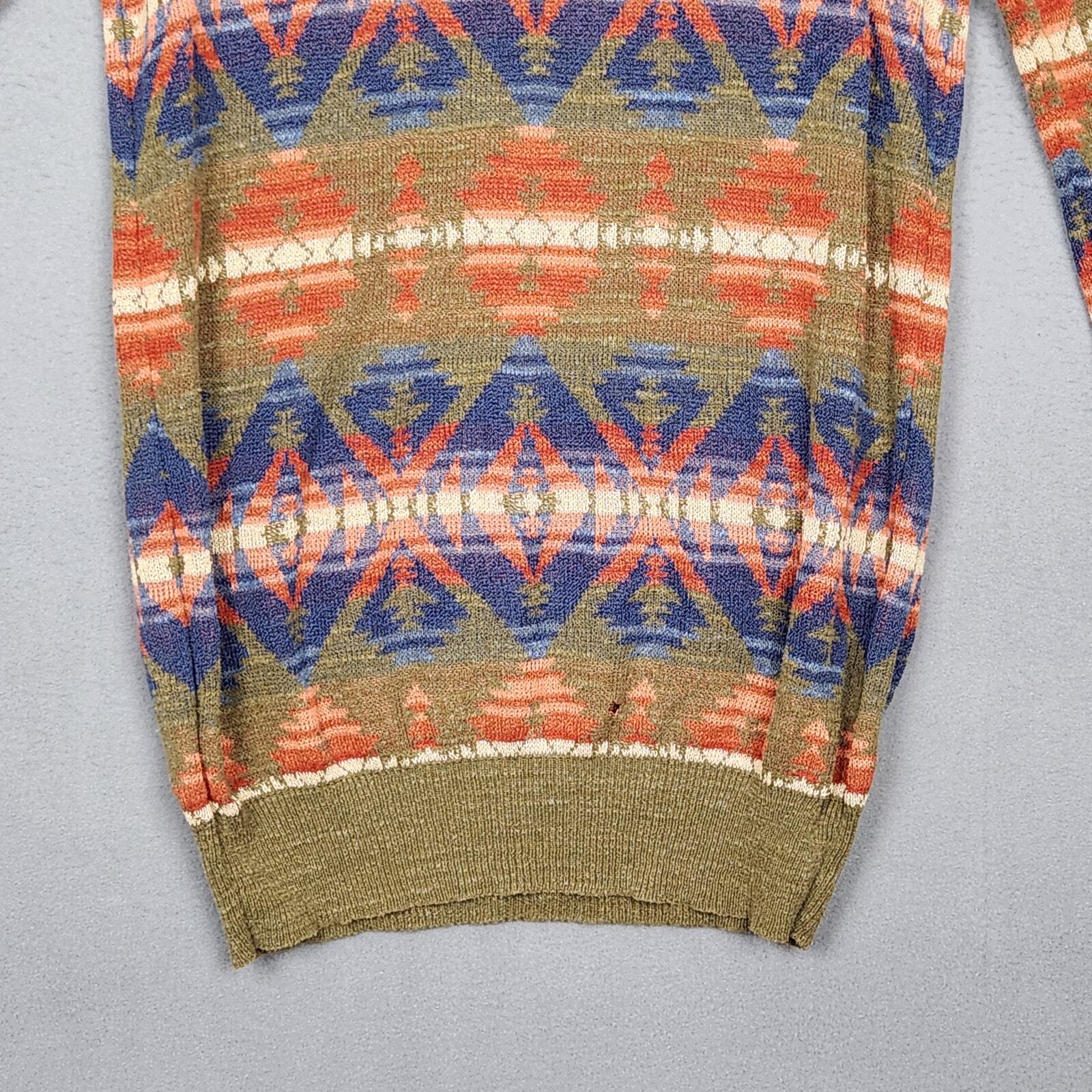VTG DENIM AND SUPPLY RALPH LAUREN Sweater Dress Womens Medium Aztec Southwestern