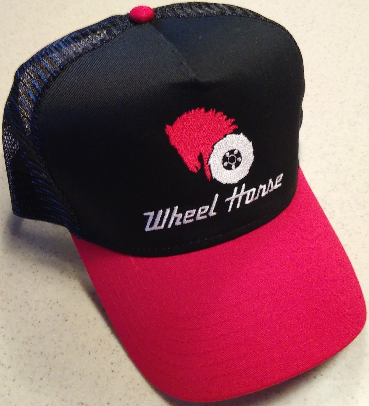Wheel Horse Logo Embroidered Solid or Mesh Hat (6 colors)