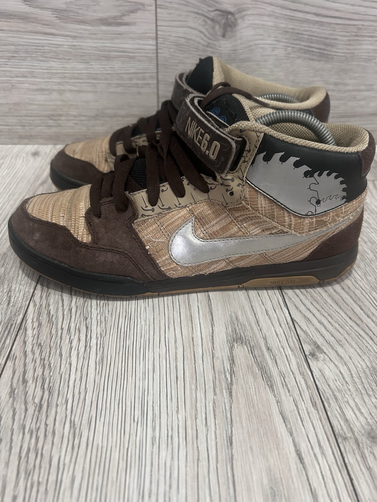 Nike 6.0 Mogan Mid Premium “Woody” Shoes Men’s U.S. Size 8 Brown Sneakers