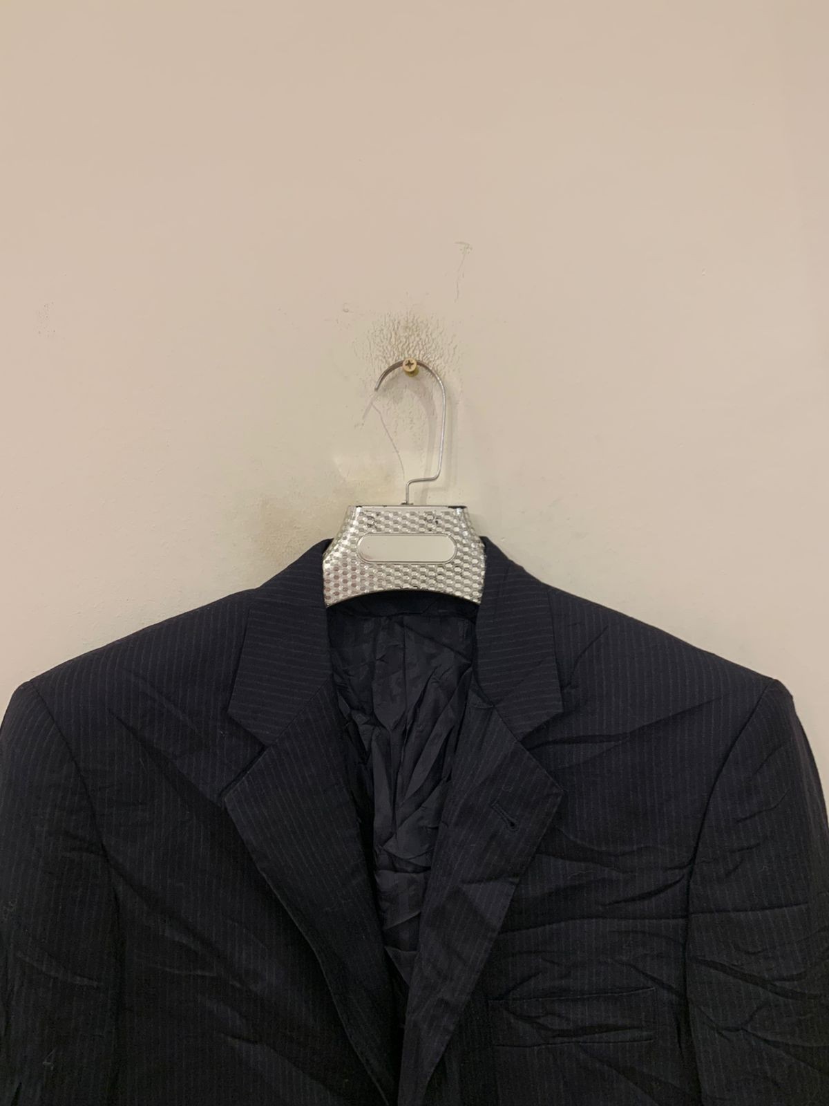 Vintage Baroni Super 150s wool classic dark navy jacket blazer 38R