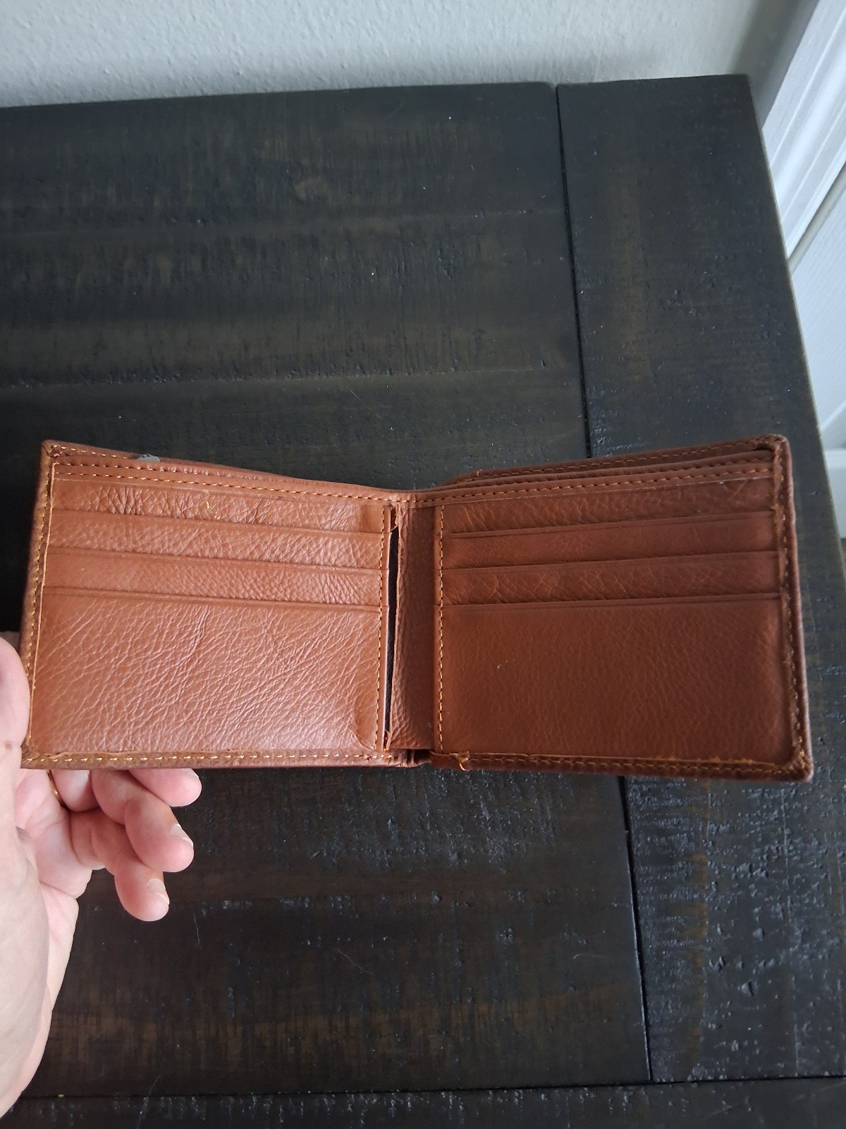 MEN’S SCORPION BROWN LEATHER BI FOLD WALLET CARD SLOTS AND BILLS NEW NO TAGS