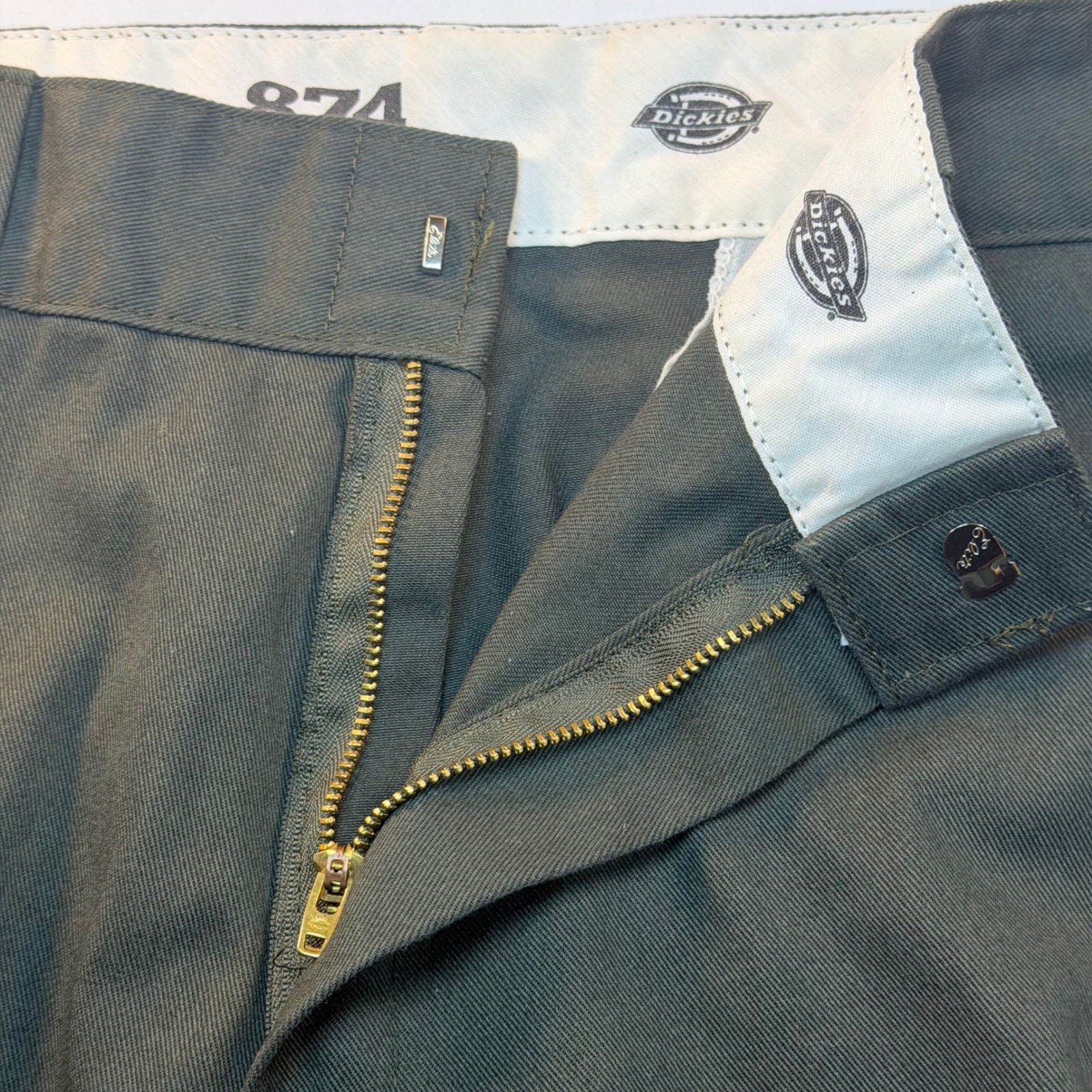 Dickies 874 Work Pants Mens 34×32 Olive Green Original Fit Straight Leg D874OG