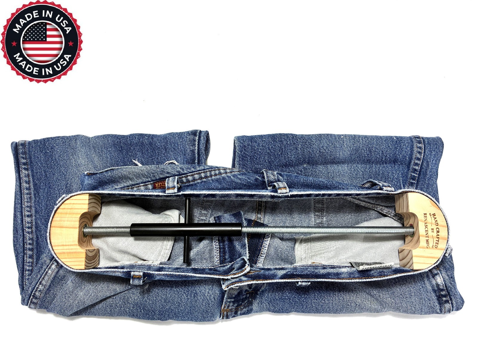 Pant/Jeans Waistband Stretcher – 31″ to 38″ Waist – ALL STEEL & WOOD (Medium)