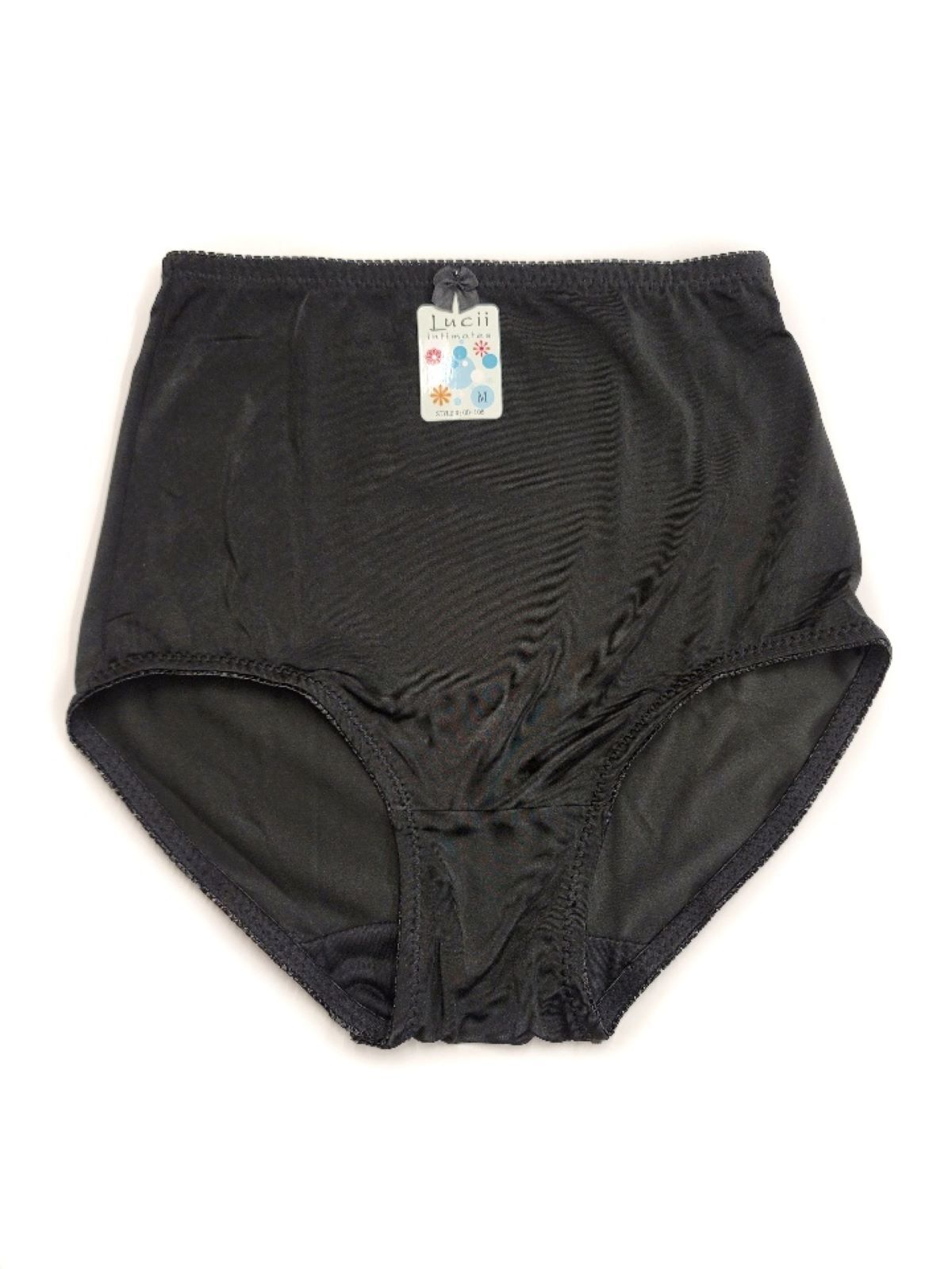 Lucii High Waist Light Tummy Control Full Coverage Satin Brief Girdle Panties