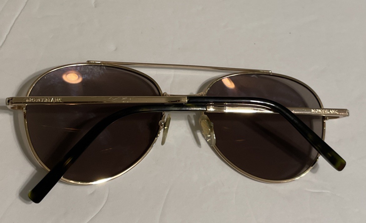 Montblanc Sunglasses Gold Havana Brown Polarized MB605S/S 28J 56 18 145