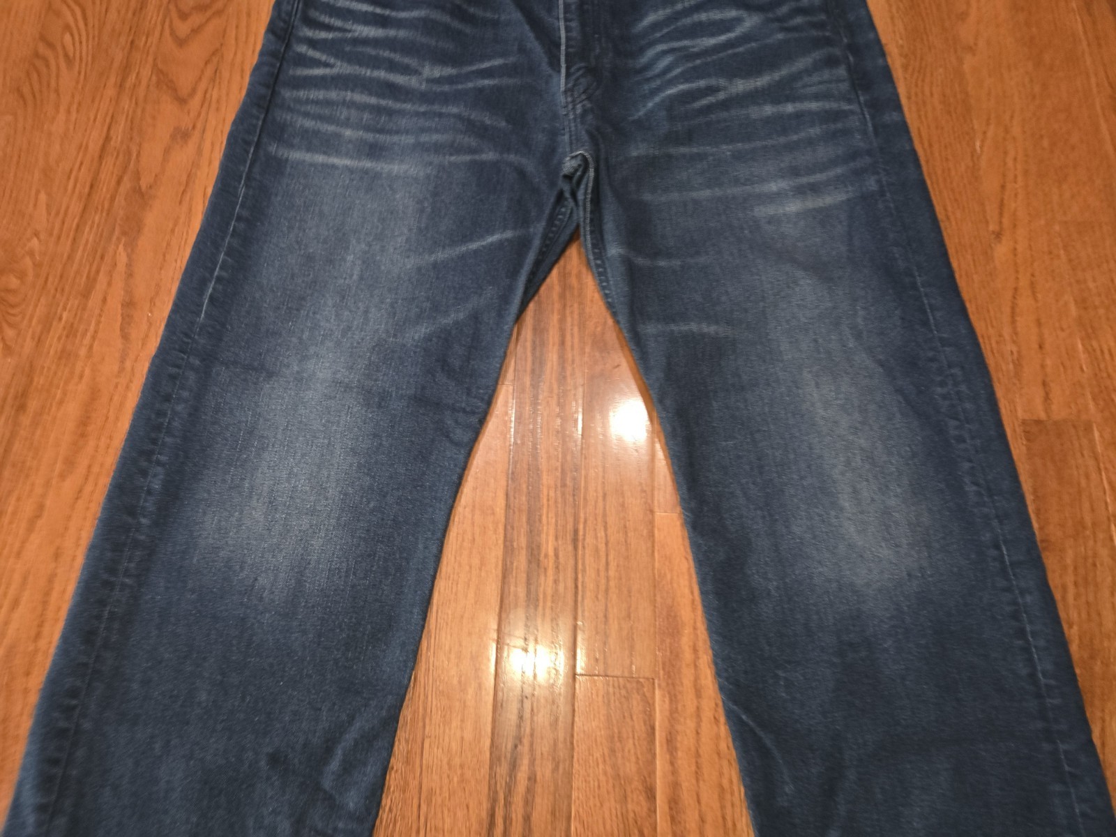 MENS LEVI’S 569 38X30 (FIT 38X28) LOOSE STRAIGHT FIT DARK BLUE JEANS A+ HEM JOB