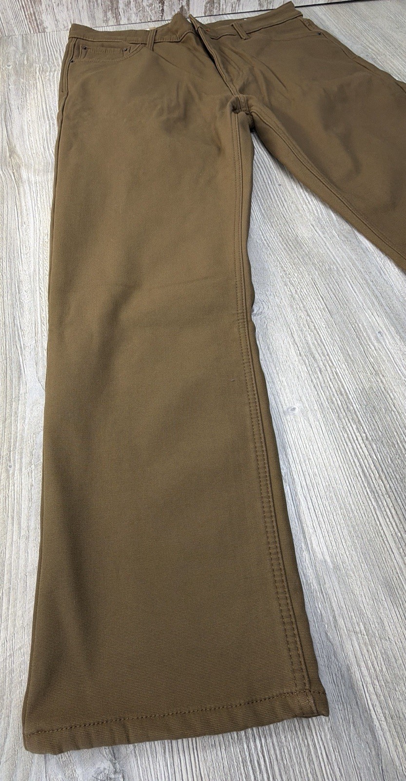Weatherproof Vintage Sz 38×30 Fleece Lined Stretch Canvas Pant Regular Fit Brown