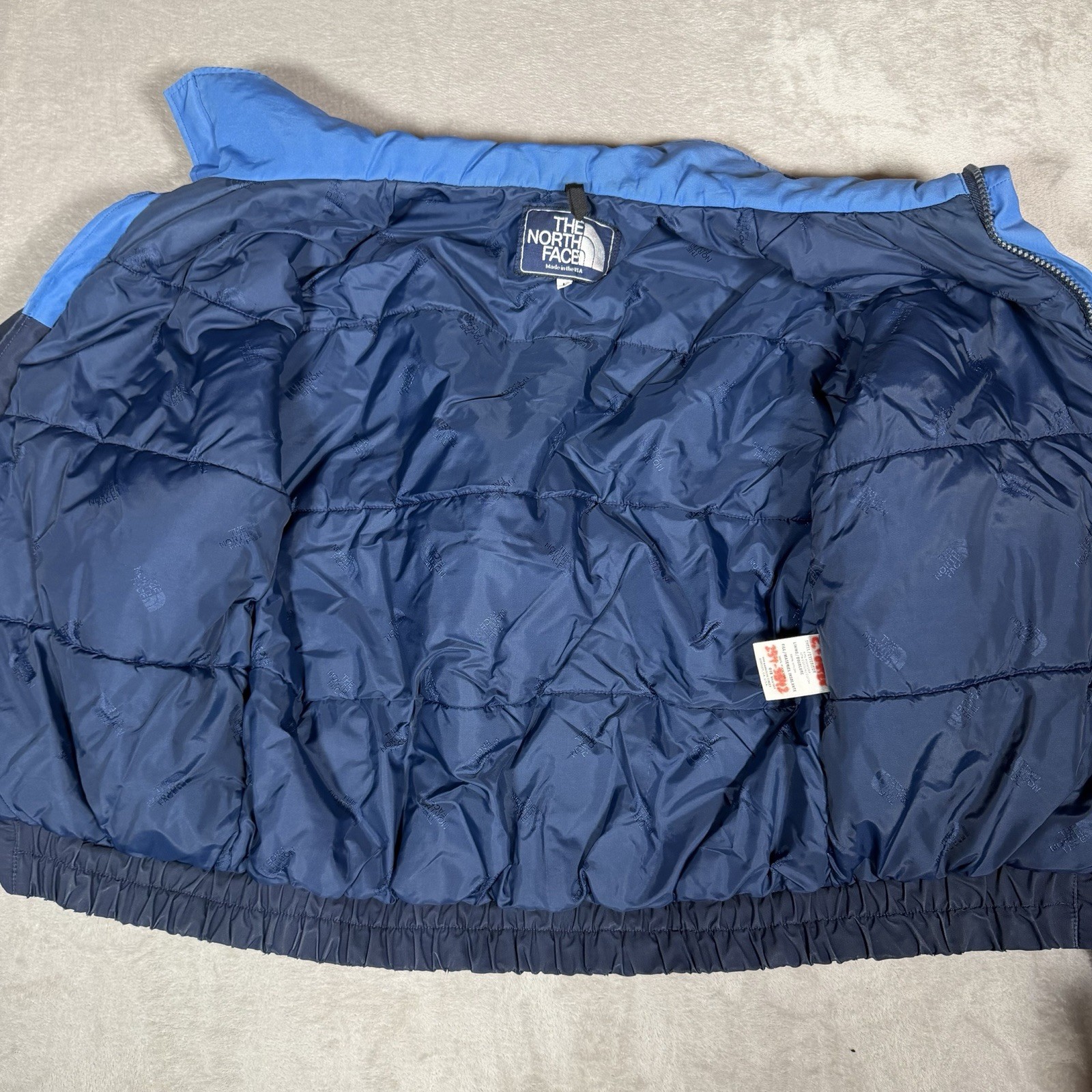 The North Face Men’s Blue/Navy Down Puffer Jacket Full Zip Pockets Size L