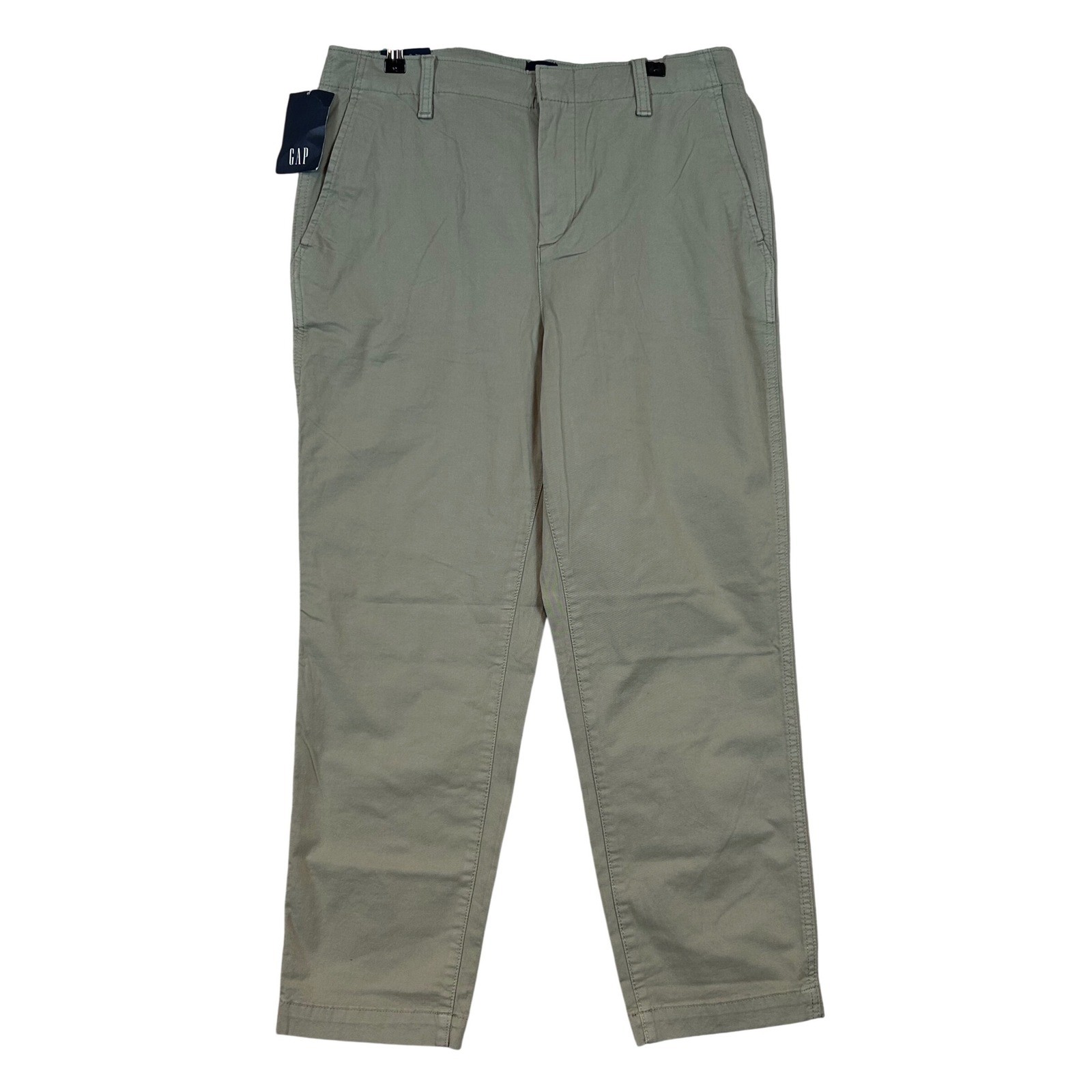 NWT GAP Slim Ankle Pant Green Chino Trousers Womens 12 Preppy Classic Casual