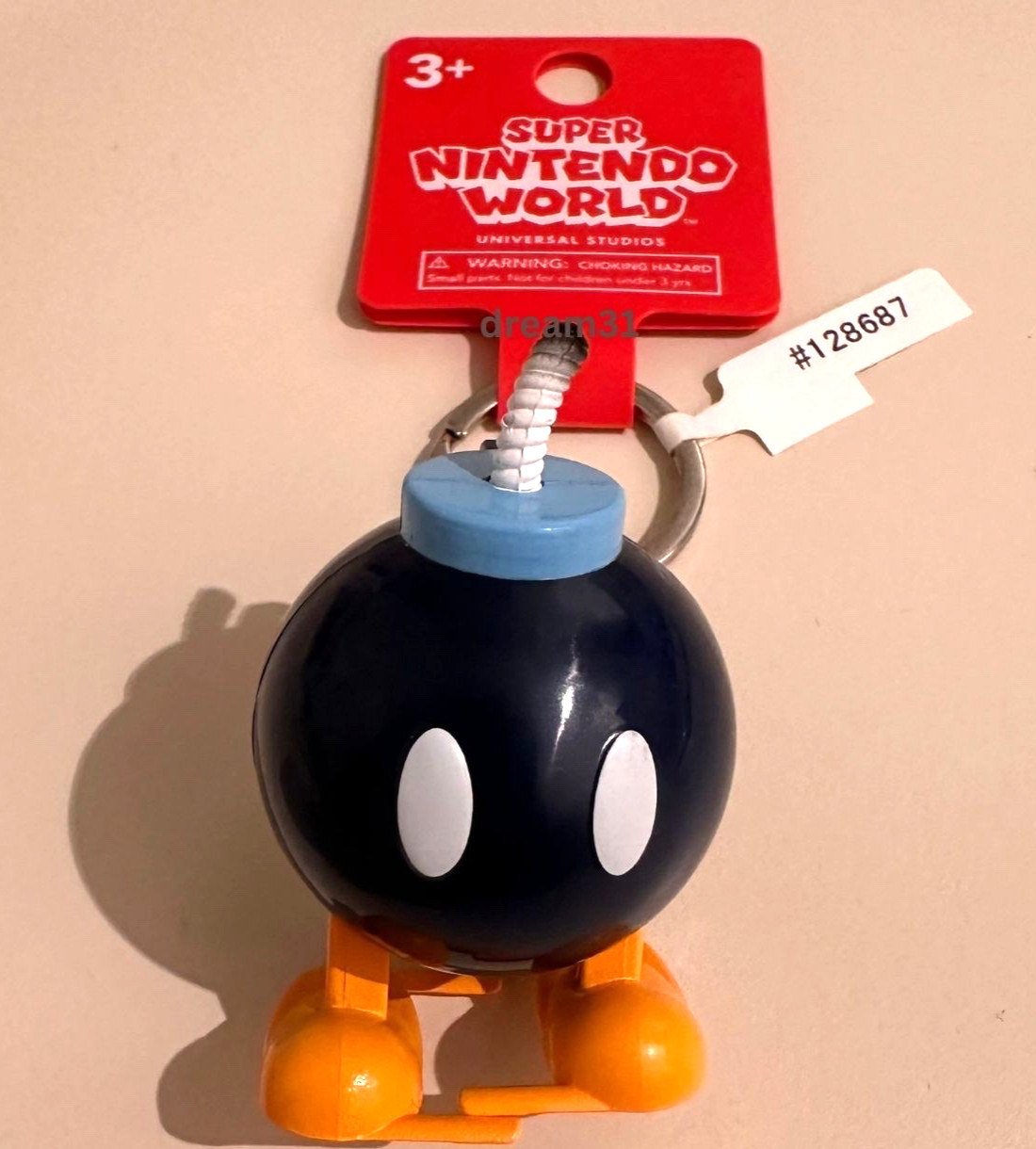 NWT Universal Studios Epic Universe Super Nintendo World Bob-Omb 2 1/2″ Keychain