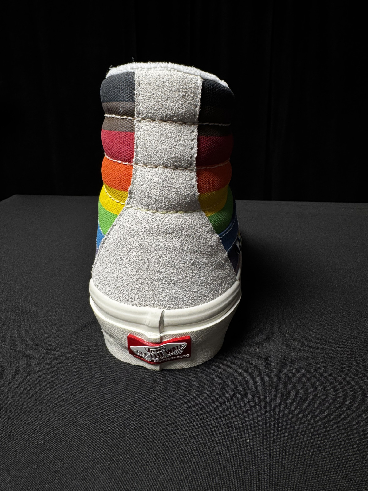 Vans Skate Sk8-Hi Pride White Rainbow Classic Shoe Mens Size 9 Women 10.5