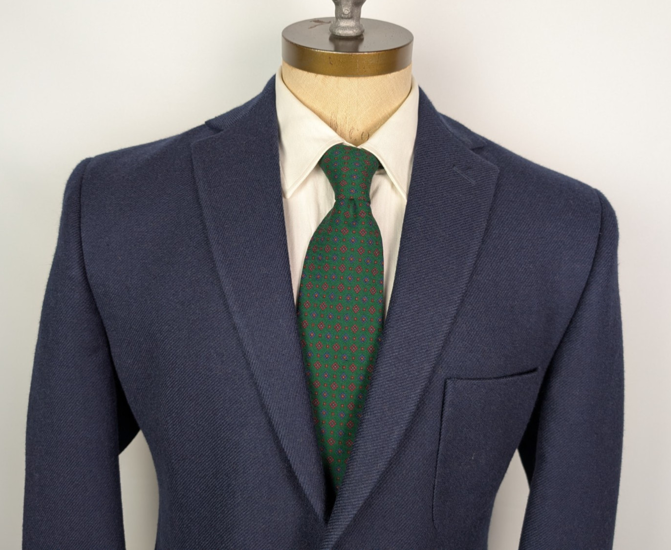 COPPLEY 100% Wool Flannel Blue Patch Pocket Sport Coat Sz 44R Dual Vent