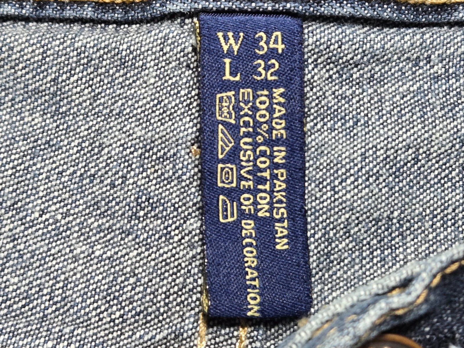 U.S. POLO ASSN. Baggy Blue Jeans ~ Men’s 34 x 32 ~ Carpenter Hammer Loop ~