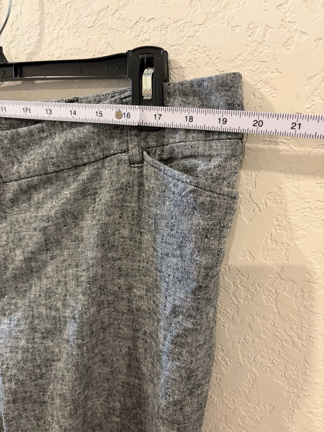 Lane Bryant Women’s Gray Linen Blend Cropped Capri Pants Size 20