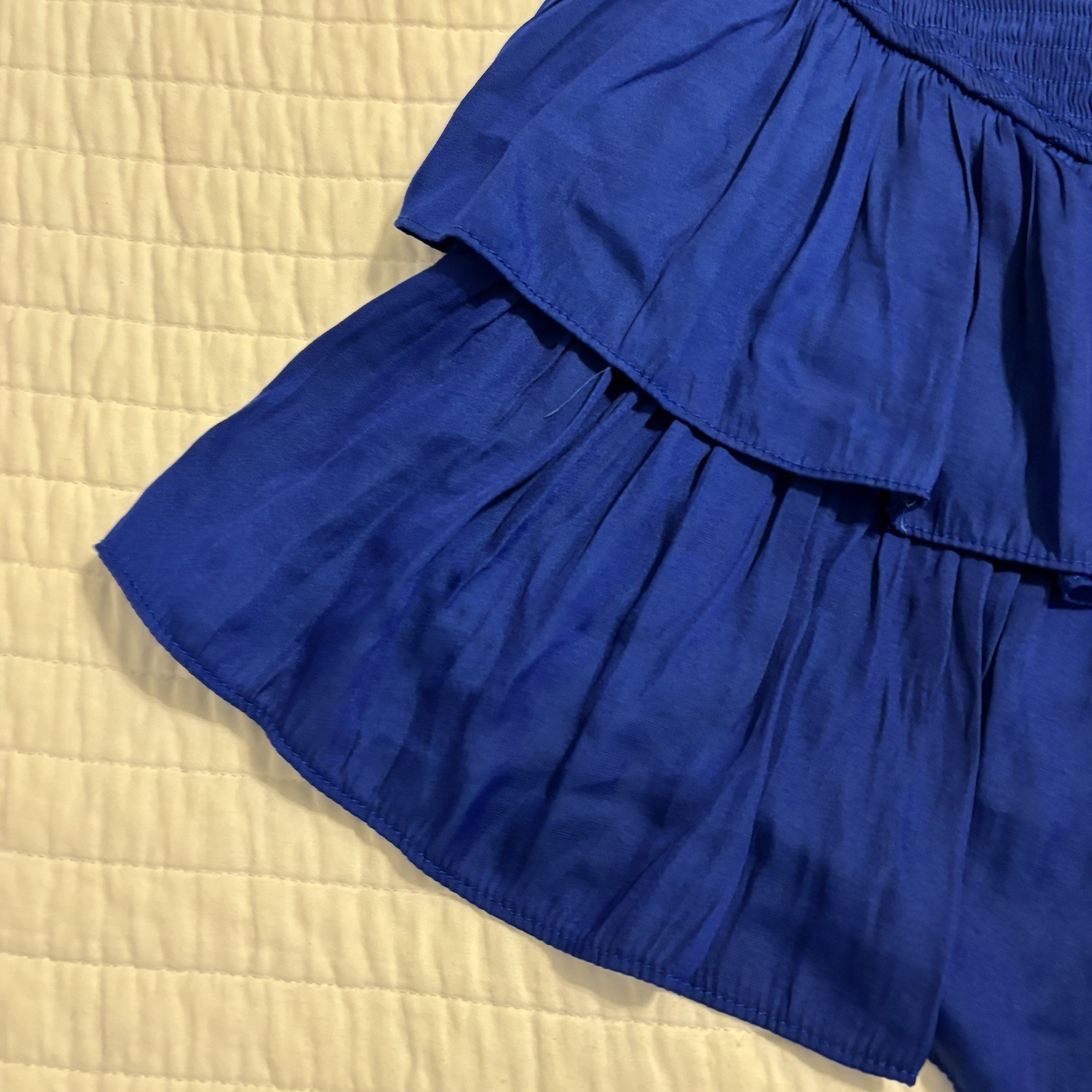 Mustard Seed Tiered Ruffle Skort High Waisted Smocked Boho Summer Mini Skirt