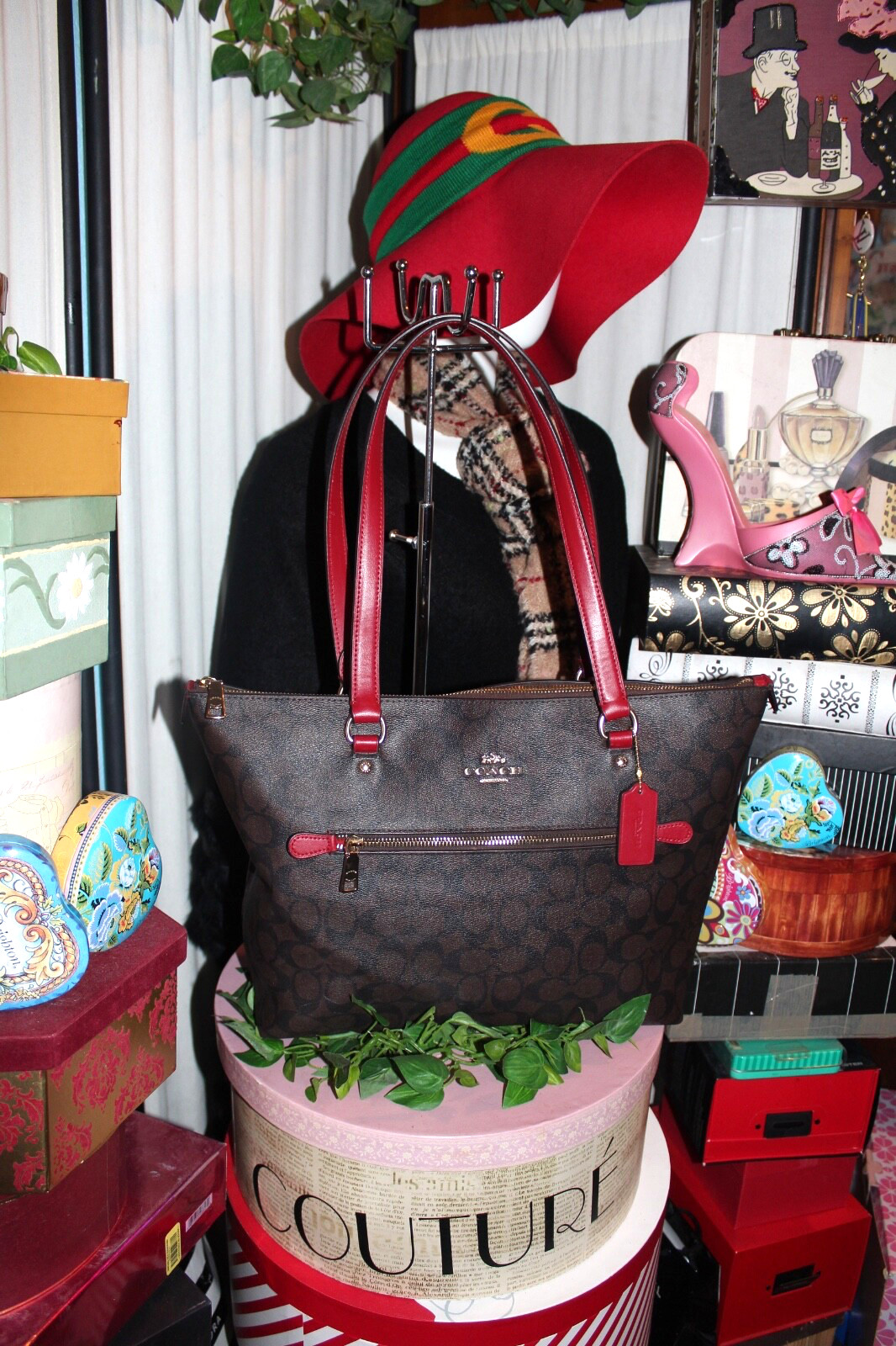 COUTURE COACH LARGE CC MONOGRAM TOTE BAG!