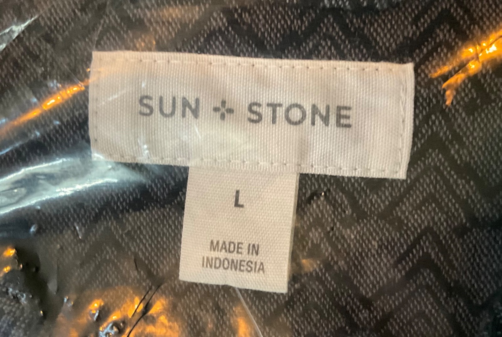 Sun + Stone Men’s Textured Overshirt Shirt/Jacket Gray and Black – Large