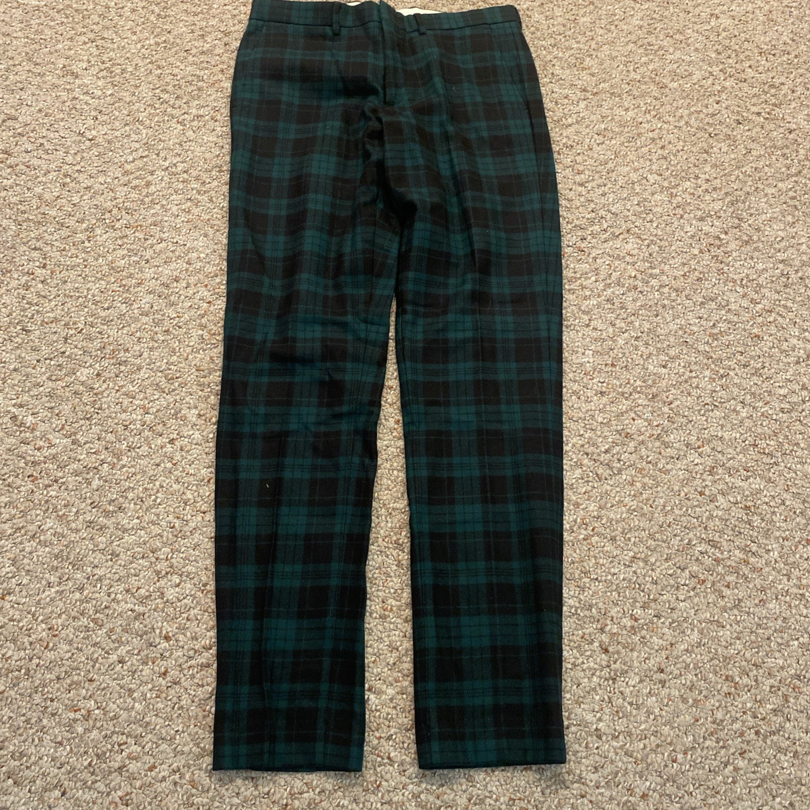 J. Crew Bowery Pants Mens 32 x34 Plaid Wool Pants