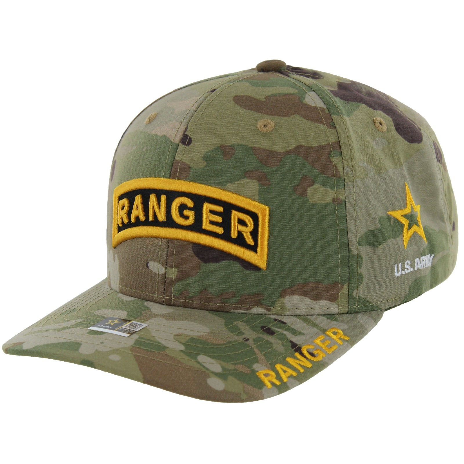 US Army Ranger Hat Military Camo Official Licensed Adjustable Veterans Cap