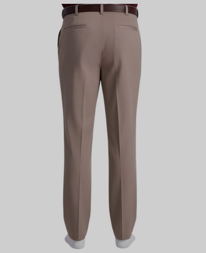 Haggar Men’s Beige Comfort Khaki Classic Fit 2-Way Dress Pants Size 40W 30L