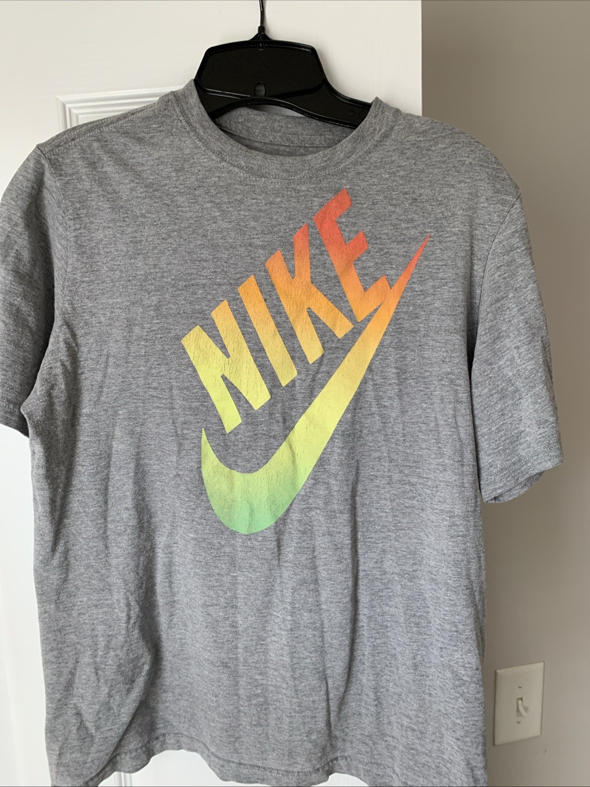 Nike Men’s T-Shirt Athletic Logo Swoosh Printed Active Short Sleeve Tee