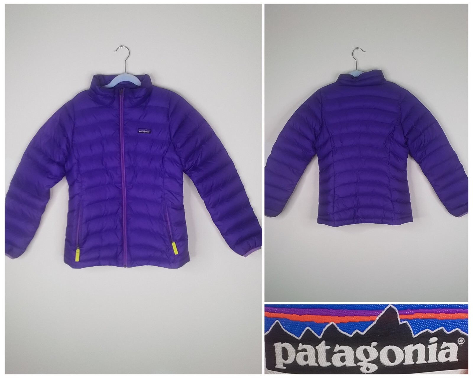 Patagonia Down Jacket Girl’s Large (12) Purple Puffer #J2241