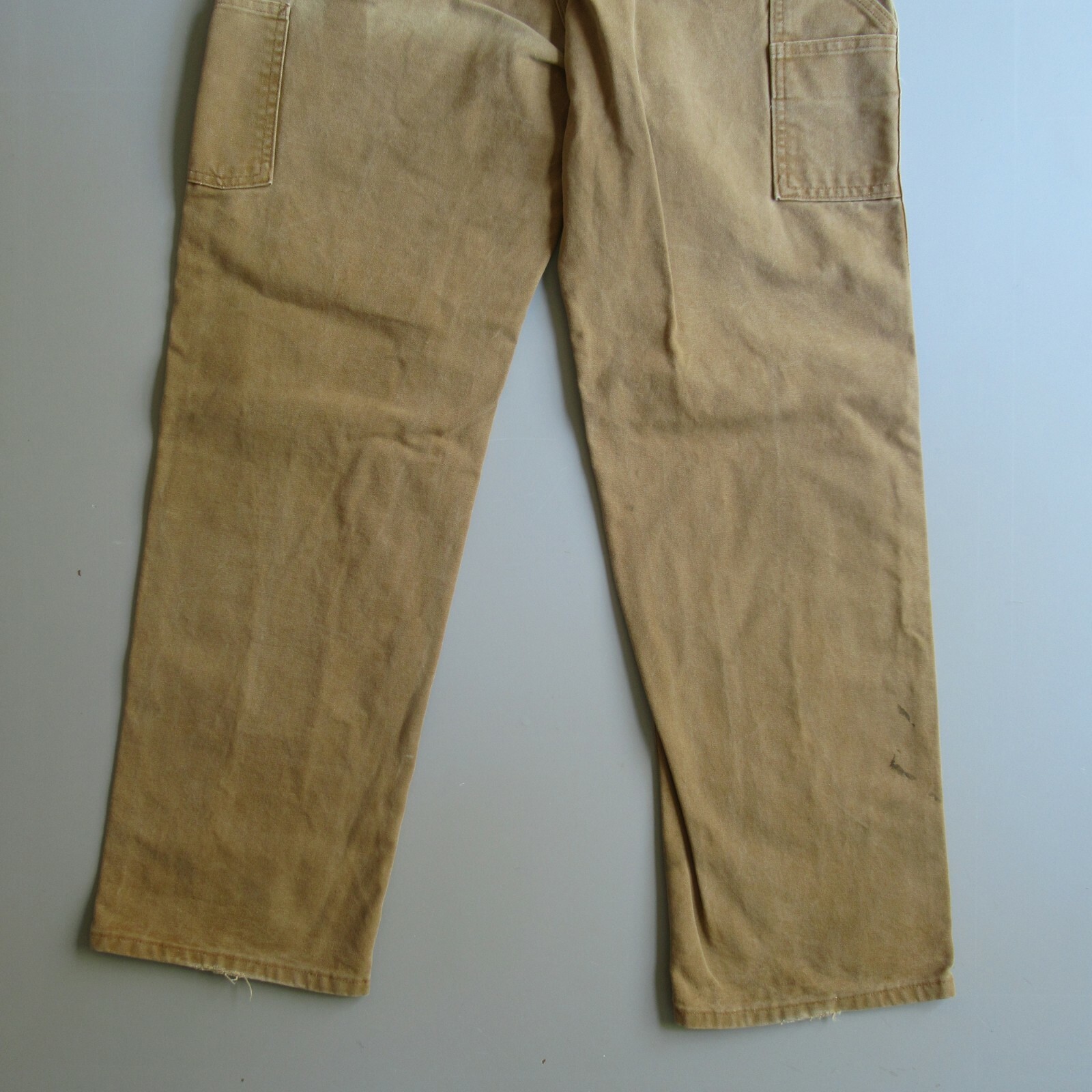 Vtg Carhartt Carpenter Work Pants Distressed Stained Tag 35×34 Measure 34 x 33.5